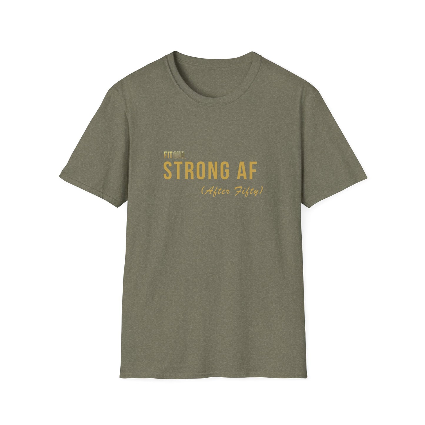 Strong AF (After Fifty) Unisex T-Shirt | Motivational Workout Tee & Gift for Fitness Lovers | FitQuo