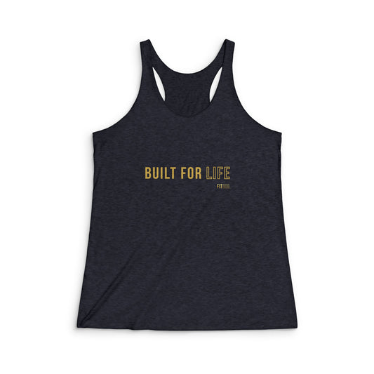 Women's Racerback Tank - Built for Life, Fitness Top, Workout Apparel, Summer Activewear, Casual Style