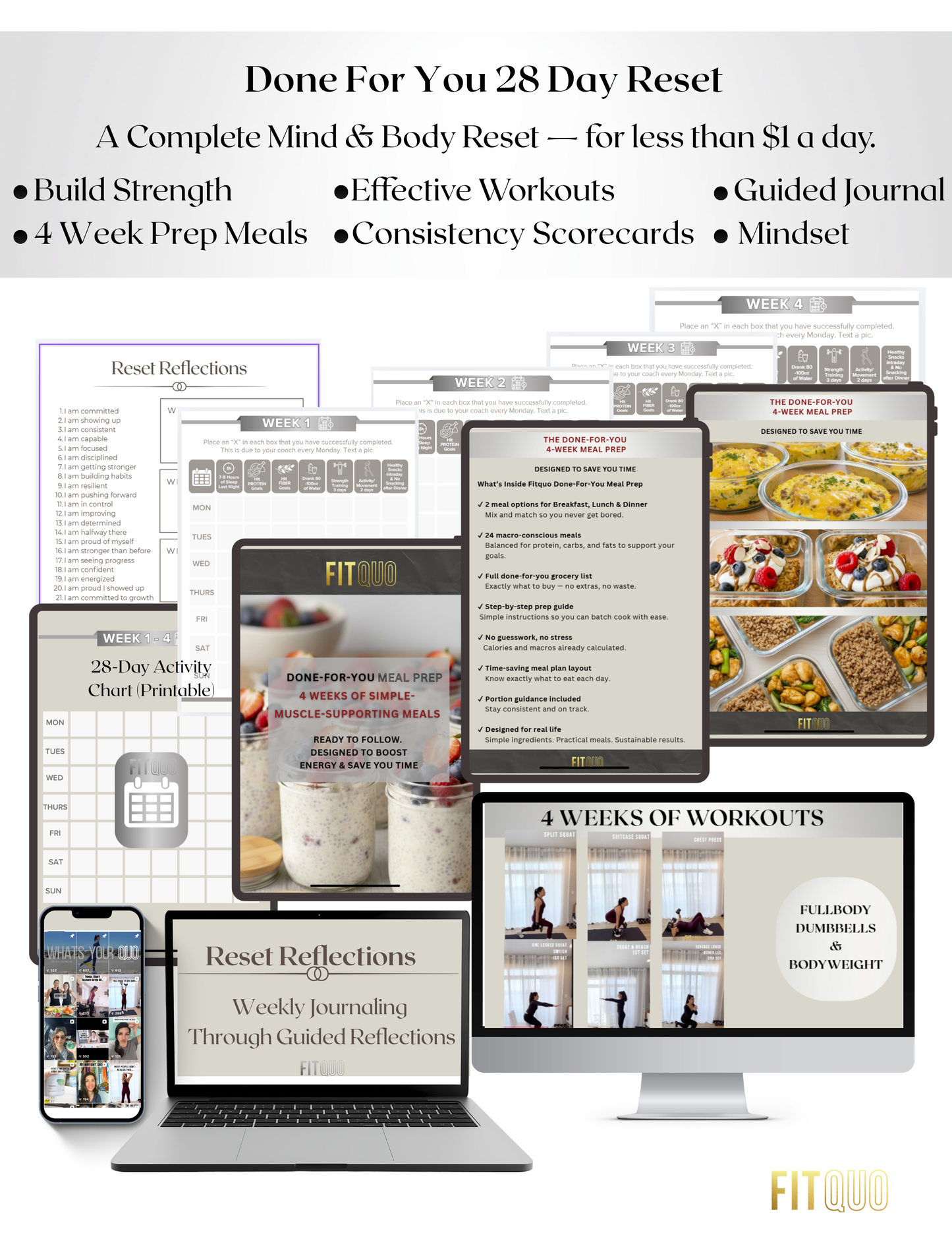FitQuo 28 Day Strength Reset - Done for You!