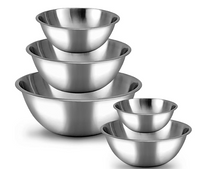 Meal Prep Stainless Steel Mixing Bowls (5-Piece Set)
